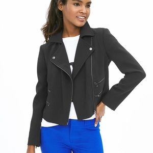 Banana Republic Black Multi-Zip Moto Jacket